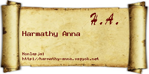 Harmathy Anna névjegykártya