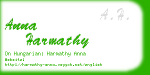 anna harmathy business card
